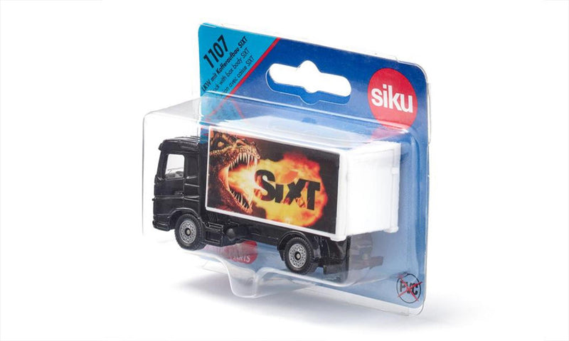 Afbeelding laden in galerijviewer, Siku vrachtwagen met gesloten opbouw sixt 1:87 nr 1107