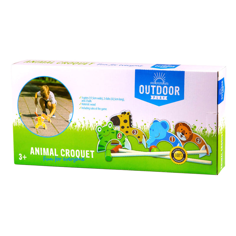 Afbeelding laden in galerijviewer, Outdoor play animal croquet - speelgoed - dierenvorm - 4 dierenpoortjes - kindvriendelijk