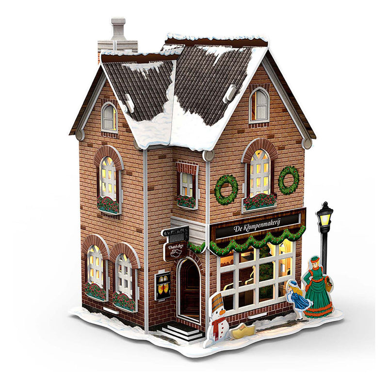 Afbeelding laden in galerijviewer, Cubic fun 3d puzzel klompenmakerij met led verlichting