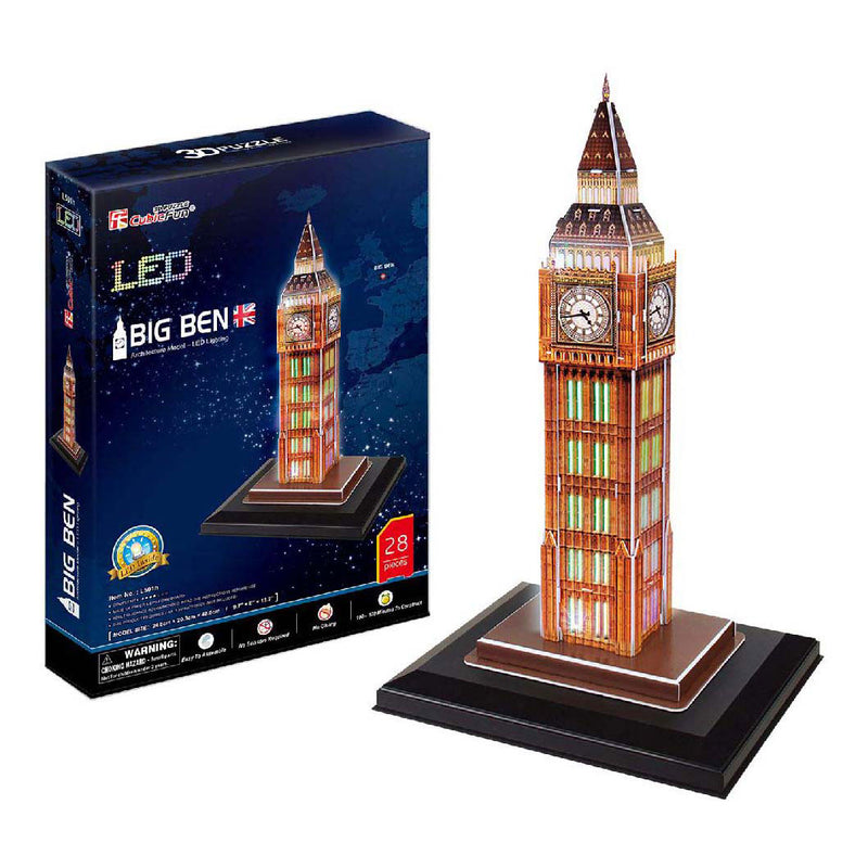 Afbeelding laden in galerijviewer, Cubic fun 3d puzzel big ben met led verlichting