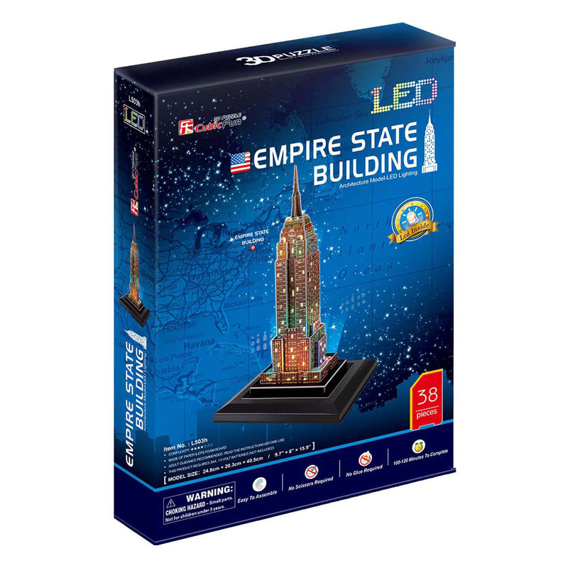 Afbeelding laden in galerijviewer, Cubic fun 3d puzzel empire state building met led verlichting