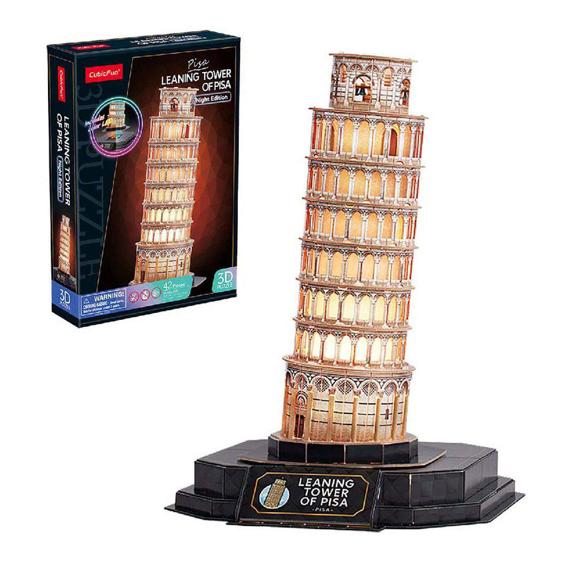 Afbeelding laden in galerijviewer, Cubic fun 3d puzzel toren van pisa met led verlichting