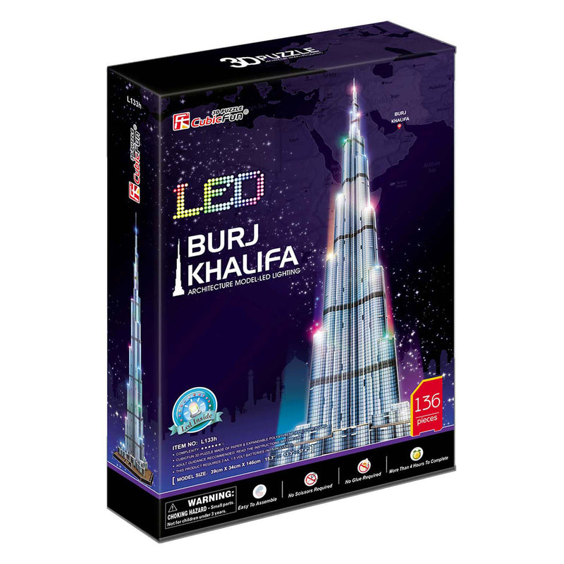 Afbeelding laden in galerijviewer, Cubic fun 3d-puzzel burj khalifa led (2010327)