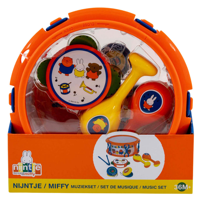 Afbeelding laden in galerijviewer, Rubo toys nijntje muziekset - tamboerijn - trommel - klappertjes - sambaballen - speelgoedinstrumenten