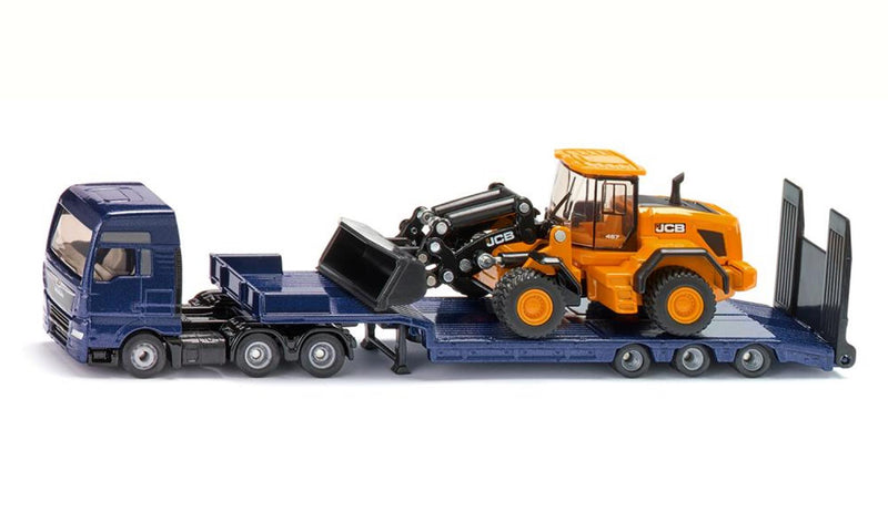 Afbeelding laden in galerijviewer, Siku 1790 man truck met dieplader en jcb shovel 1:87 198x38x53 mm