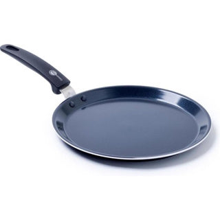 Afbeelding laden in galerijviewer, Greenpan greenchef�essentials pannenkoekenpan 28cm - pfas-vrije antikleeflaag -�koekenpan�inductie - keramische�koekenpan�- ovenbestendig tot 180�c - koudgrepen - zwart