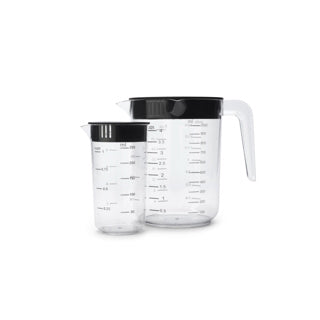 Afbeelding laden in galerijviewer, Brabantia tasty+ maatbeker set 2 delig dark grey