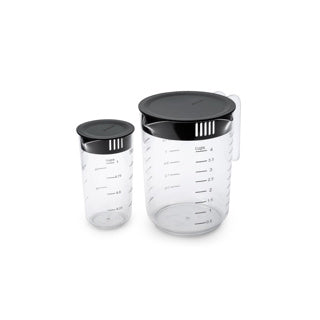 Afbeelding laden in galerijviewer, Brabantia tasty+ maatbeker set 2 delig dark grey