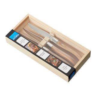 Afbeelding laden in galerijviewer, Amefa - royal steak 4 steakmessen - natural wood