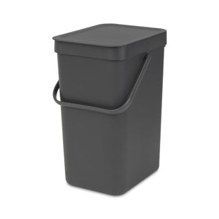 Afbeelding laden in galerijviewer, Brabantia afvalemmer sort go 12l grijs