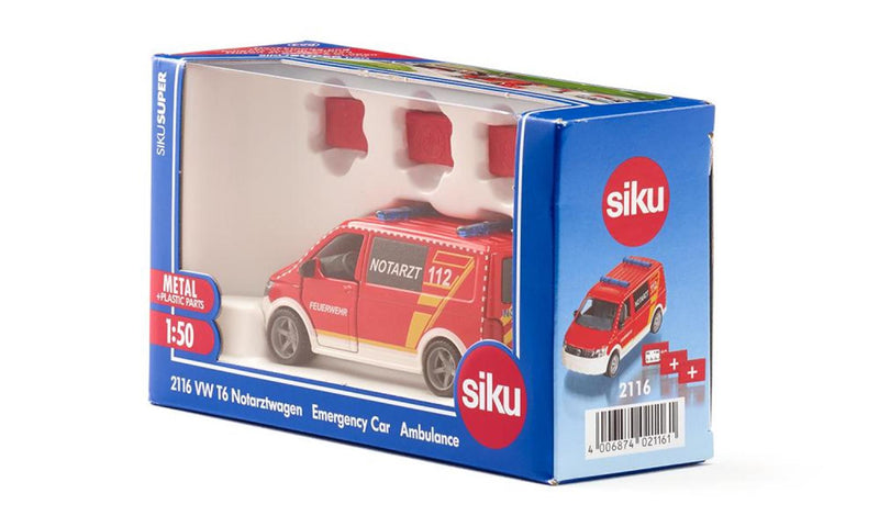 Afbeelding laden in galerijviewer, Siku 2116 vw t6 eerste hulparts 15,5x8,7x5,1cm