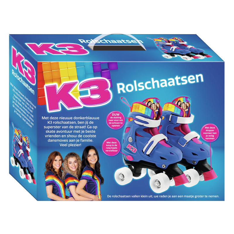 Afbeelding laden in galerijviewer, Studio 100 k3 rolschaatsen regenboog, maat 26-29