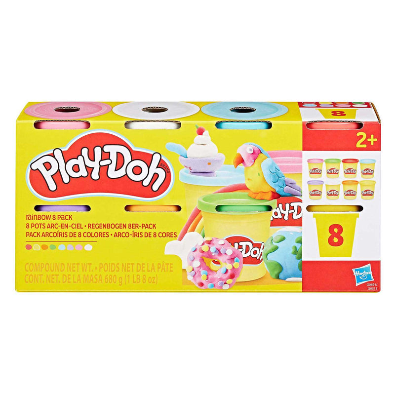 Afbeelding laden in galerijviewer, Play-doh regenboog - 8 kleipotjes