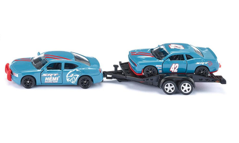 Afbeelding laden in galerijviewer, Siku 2565 dodge charger met dodge challenger srt racing 200x51x34mm