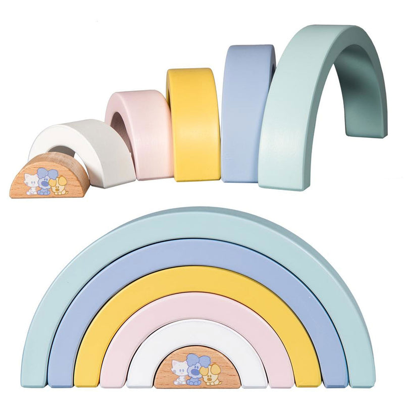 Afbeelding laden in galerijviewer, Rubo toys woezel en pip baby regenboog