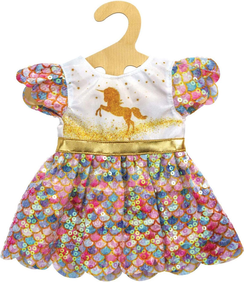 Afbeelding laden in galerijviewer, Heless poppenjurk unicorn goldy, 28-35 cm