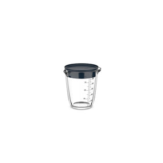 Afbeelding laden in galerijviewer, Mepal glas maatbeker met deksel chef it - 500 ml - maataanduiding - vaatwasmachine-. magnetron- en ovenbestendig - bakspullen - navy