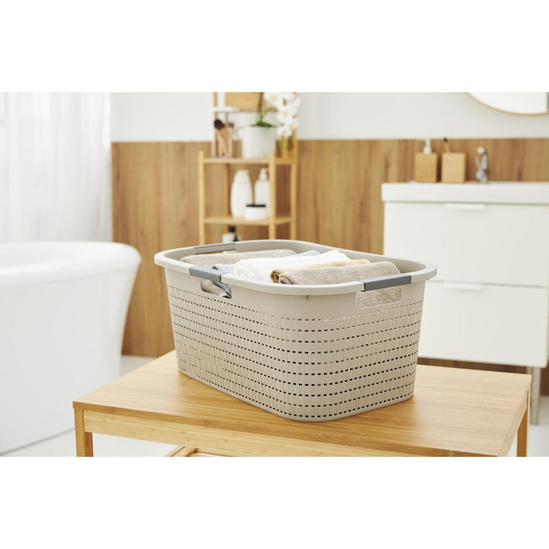 Afbeelding laden in galerijviewer, Rotho - wasmand 40l - country cappuccino