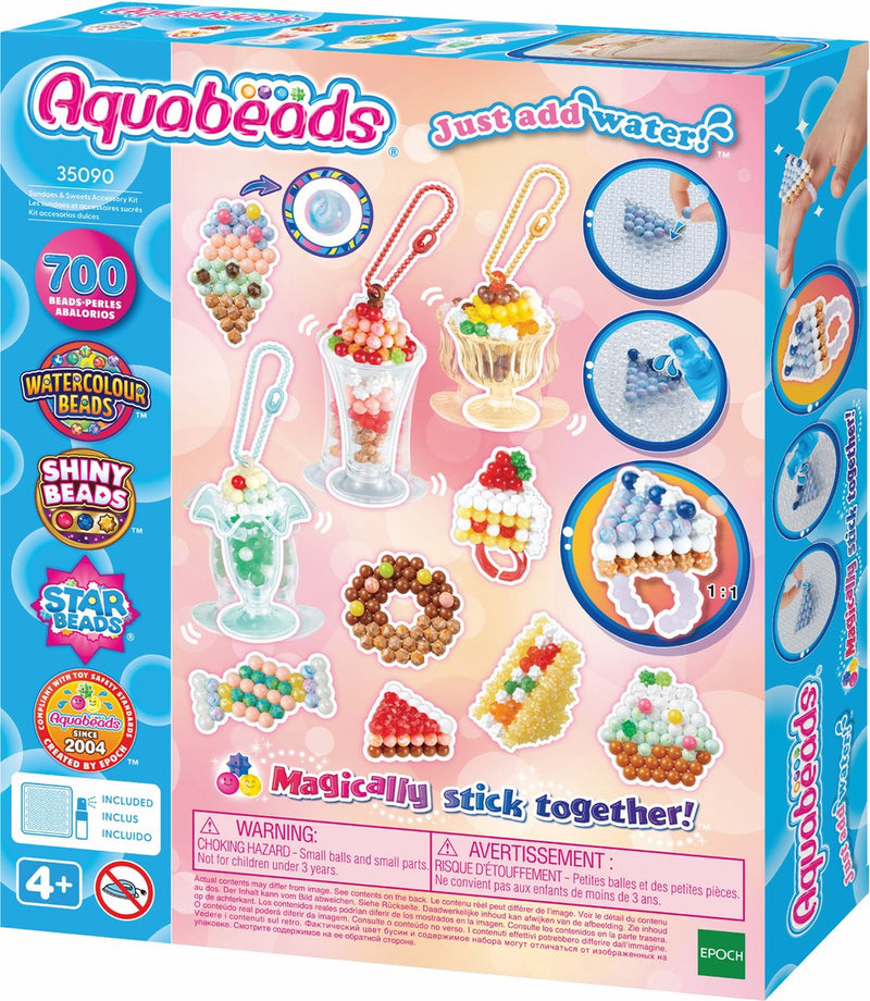 Afbeelding laden in galerijviewer, Aquabeads knutselset zoete accessoires- complete knutselset 700 parels in 31 kleuren