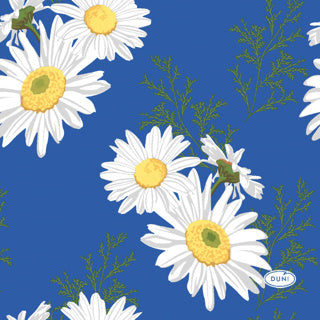 Afbeelding laden in galerijviewer, Duni servetten daisy blue 24x24 cm | 12 stuks
