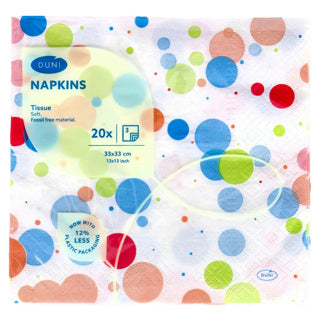 Afbeelding laden in galerijviewer, Duni servetten festive bubbles multi 33x33 cm | 12 stuks
