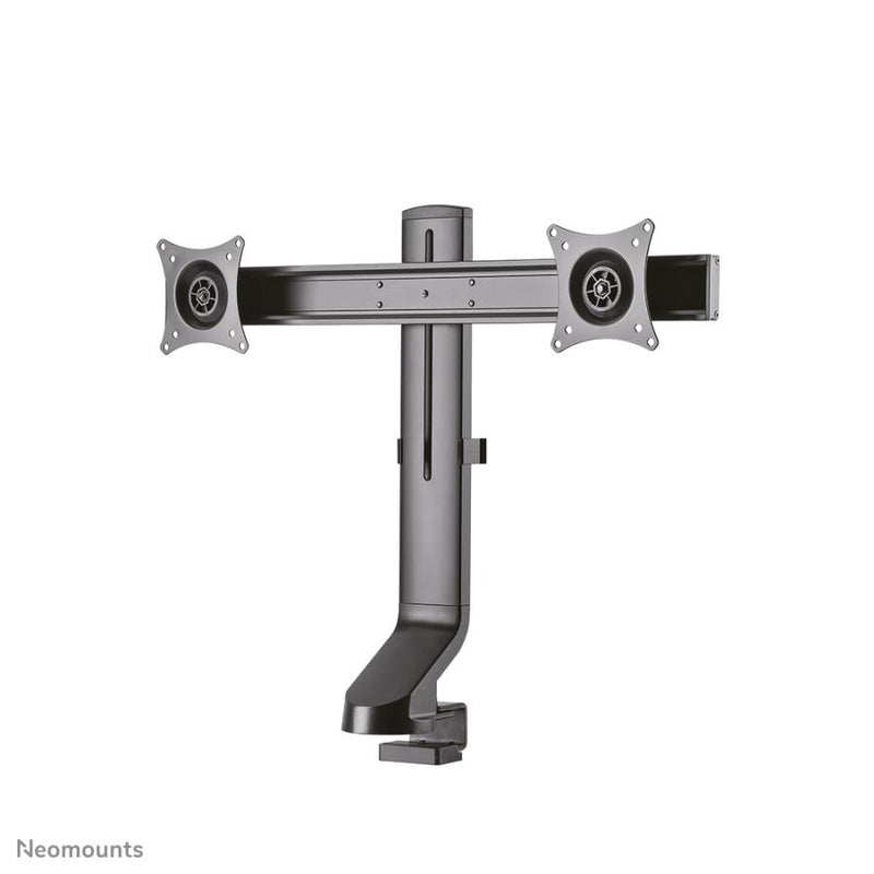Afbeelding laden in galerijviewer, Neomounts fpma-d860dblack flatscreen bureausteun, 2x 10-27 7 kg, 26 - 45 cm, 75x75 100x