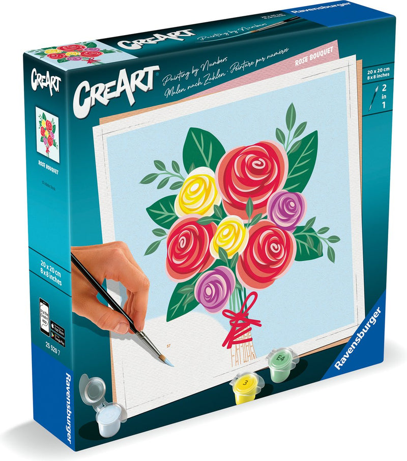 Afbeelding laden in galerijviewer, Ravensburger creart schilderen op nummer - rozen boeket
