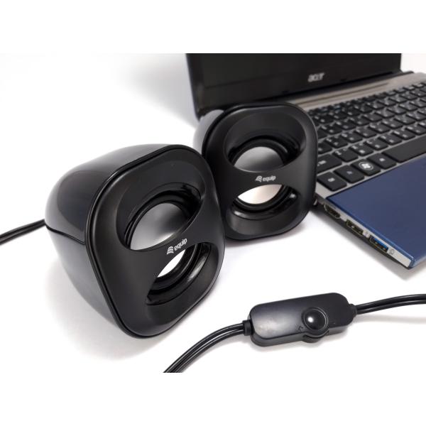 Afbeelding laden in galerijviewer, Equip 245330 mini usb speaker, 2.0 channels, wired, 3 w, 90 - 20 hz, 40 o, black