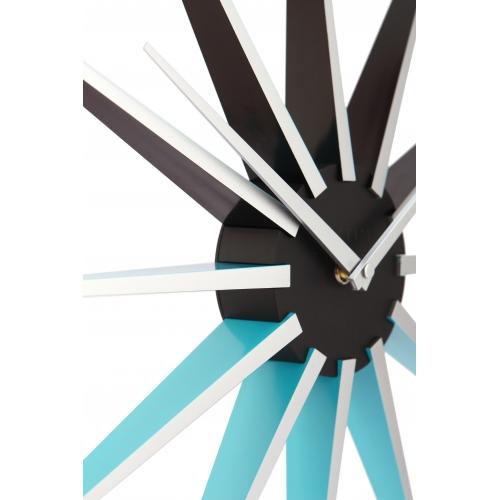 Afbeelding laden in galerijviewer, Nextime klok 3051bl nova, ø50 cm, wall, black blue