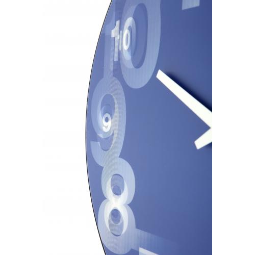 Afbeelding laden in galerijviewer, Nextime klok 3077bl 3d, ø39.5 cm, wall, blue white