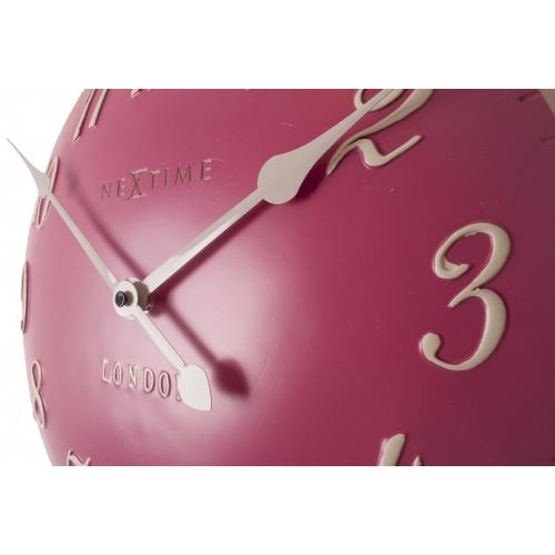 Afbeelding laden in galerijviewer, Nextime klok 3084rz london arabic, ø34.5 cm, wall, pink white