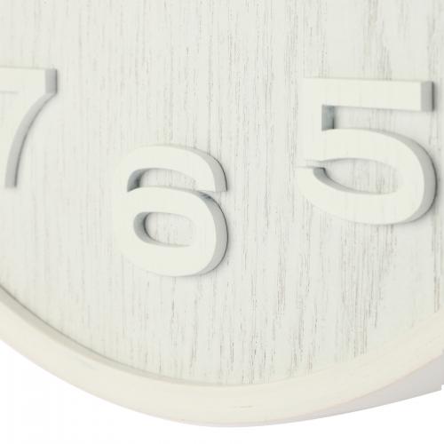 Afbeelding laden in galerijviewer, Nextime klok 3096wi wood wood medium, ø35.5 cm,wall, white