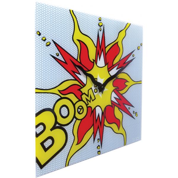 Afbeelding laden in galerijviewer, Nextime klok 8173 boom, 43x43 cm, wall ,red yellow white