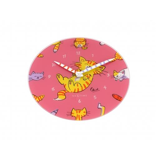 Afbeelding laden in galerijviewer, Nextime klok 8810 tickle my tummy, ø30 cm, wall, pink multi-color