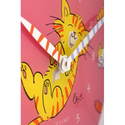 Afbeelding laden in galerijviewer, Nextime klok 8810 tickle my tummy, ø30 cm, wall, pink multi-color