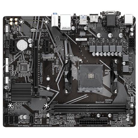 Afbeelding laden in galerijviewer, Gigabyte a520m s2h, matx, amd,am4, a520, ryzen 3 3rd gen, 64gb, 2x dimm ddr4, 5000 mhz, usb3.1, m.2