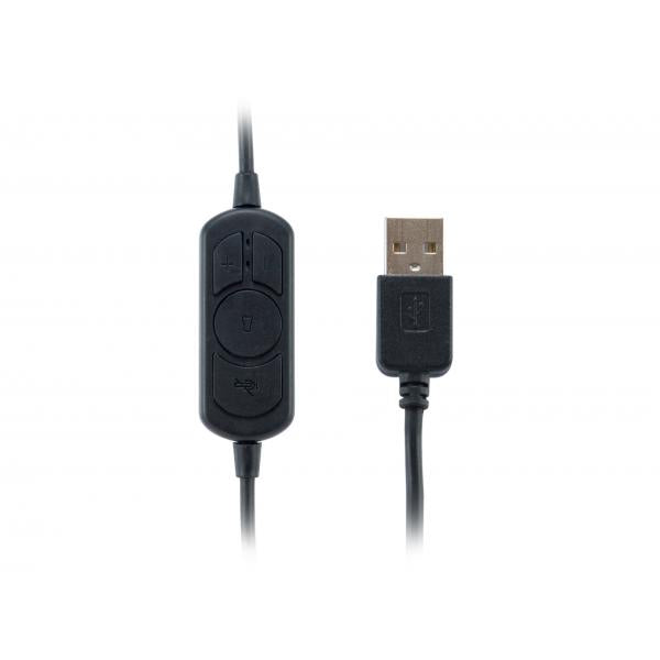 Afbeelding laden in galerijviewer, Equip 245305 usb headset, headset, head-band, office call center, black, binaural, in-line control u