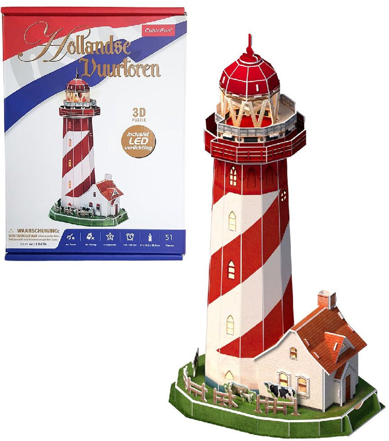 Afbeelding laden in galerijviewer, Cubic fun 3d puzzel vuurtoren led, 51st.