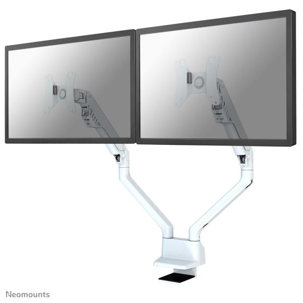 Afbeelding laden in galerijviewer, Neomounts neomounts fpma-d750dwhite2flat screen desk mount, clamp grommet, dual-mount, 10 32 inch
