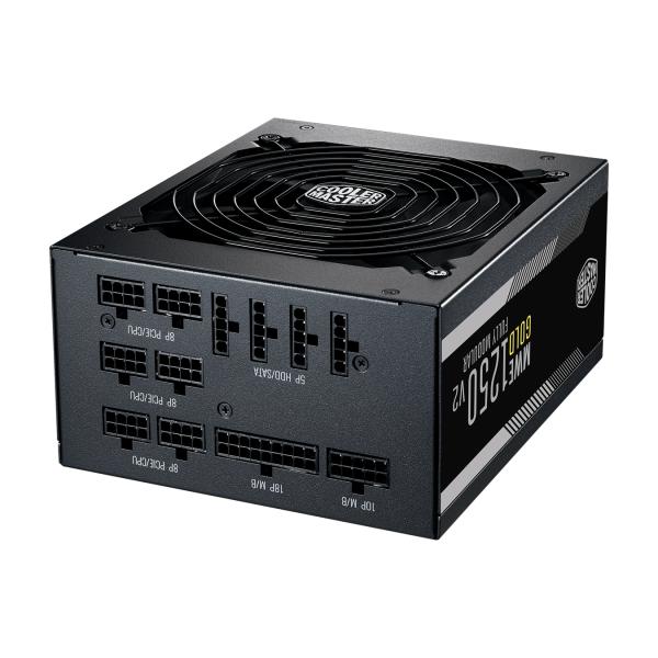 Afbeelding laden in galerijviewer, Cooler master mpe-c501-afcag-eu mwe gold v2, atx, 1250w, rtx ready, modular, 140mm, black