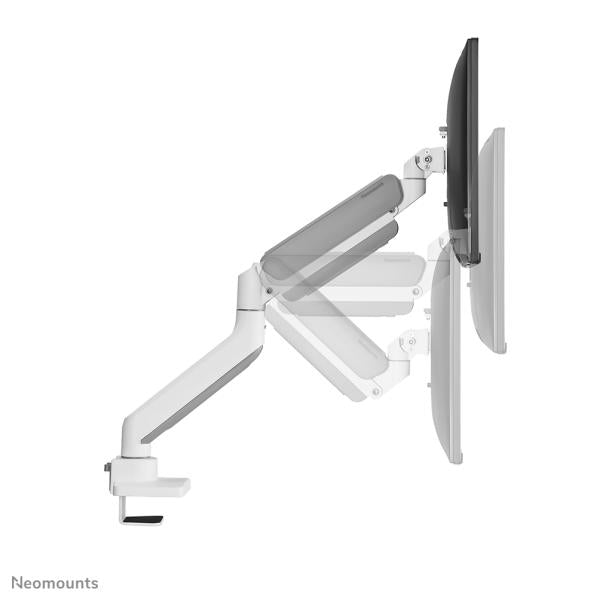 Afbeelding laden in galerijviewer, Neomounts ds70-450wh1 full-motion desk mount, 17 - 42 inch, topfix clamp grommet