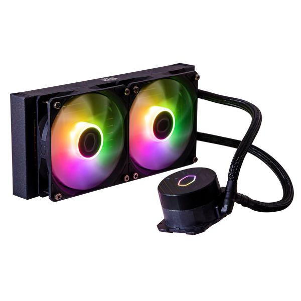 Afbeelding laden in galerijviewer, Cooler master mlw-d24m-a18pz-r1 masterliquid 240l core argb, 4-pin, 2x 120mm argb, 27.2 dba (max)