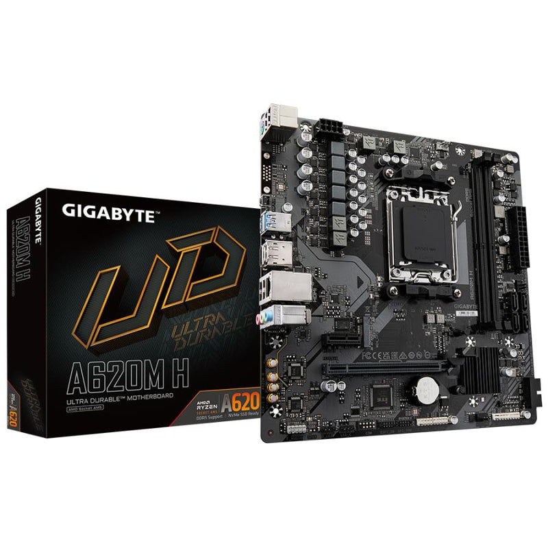 Afbeelding laden in galerijviewer, Gigabyte a620m h, matx, amd am5, a620, ddr5, 96 gb, usb 3.2 gen 1, m.2, gbe lan