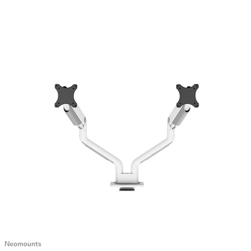 Afbeelding laden in galerijviewer, Neomounts ds70s-950wh2 full-motion desk mount, 2x 17 - 35 , 18 kg, 100x100 mm, silver