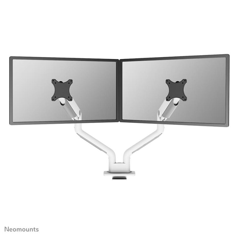 Afbeelding laden in galerijviewer, Neomounts ds70s-950wh2 full-motion desk mount, 2x 17 - 35 , 18 kg, 100x100 mm, silver