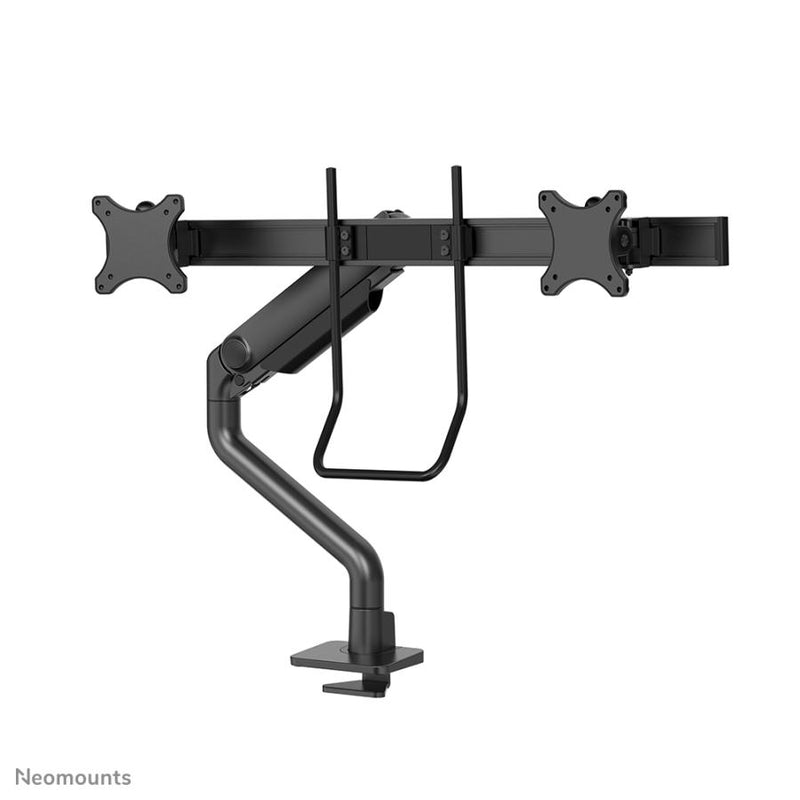Afbeelding laden in galerijviewer, Neomounts ds75s-950bl2 full-motion desk mount, 2x 17 - 27 , 8kg, 100x100 mm, black