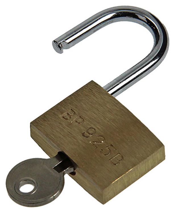 Afbeelding laden in galerijviewer, Mack 1014072 - hangslot met cilinder messing 25 mm | 10 stuks