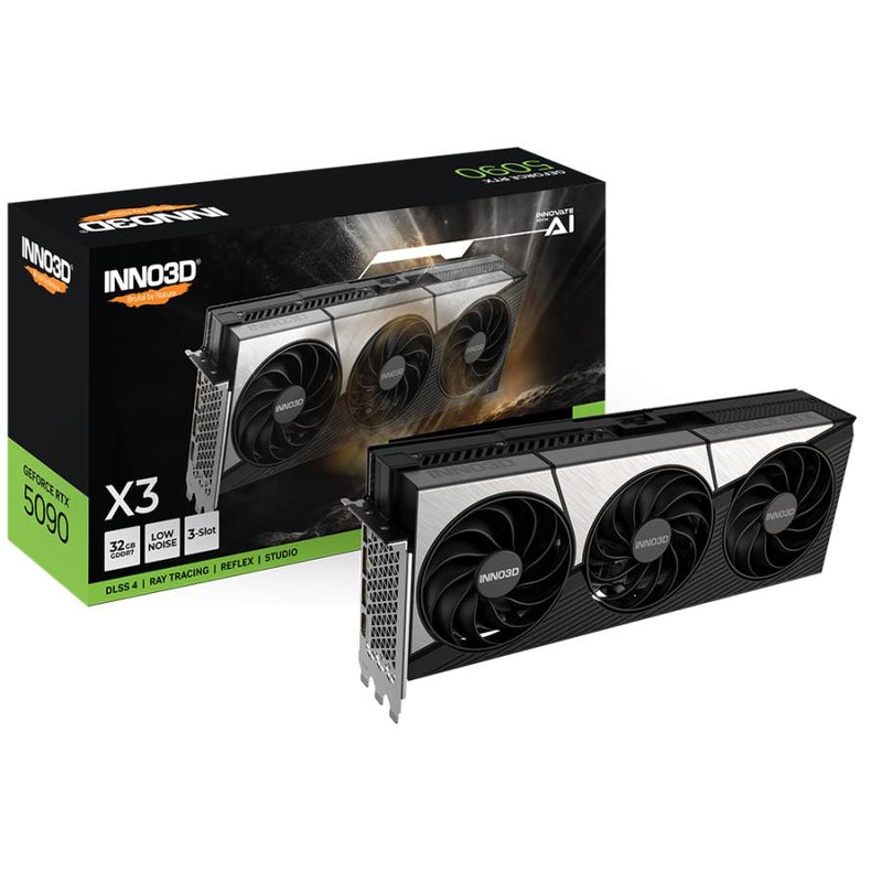Afbeelding laden in galerijviewer, Inno3d n50903-32d7x-17593928 nvidia geforce rtx™ 5090 x3, 32 gb, gddr7, 512-bit, 1792 gb s, pcie 5