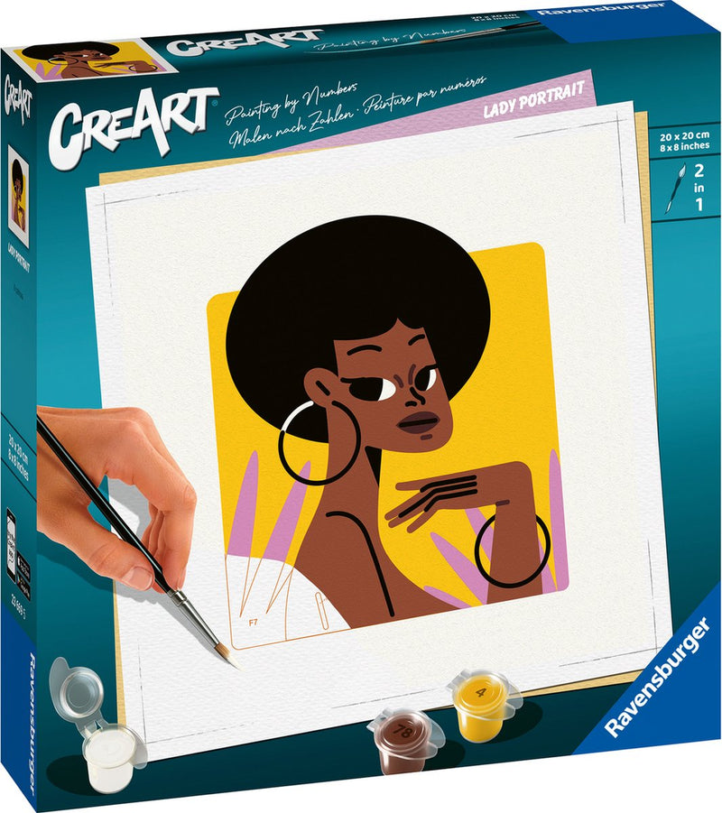 Afbeelding laden in galerijviewer, Ravensburger creart schilderen op nummer - vrouwelijk portret