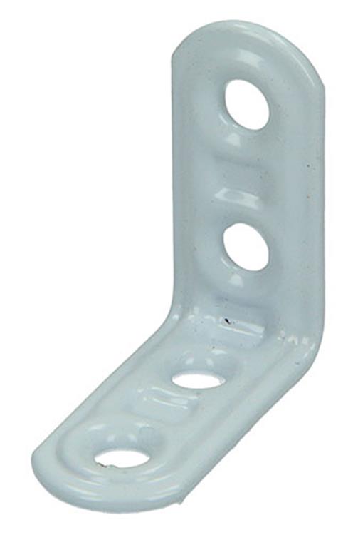 Afbeelding laden in galerijviewer, Mack 1013793 - 4 geplooide winkelhaken wit gelakt 30x30mm | 10 stuks